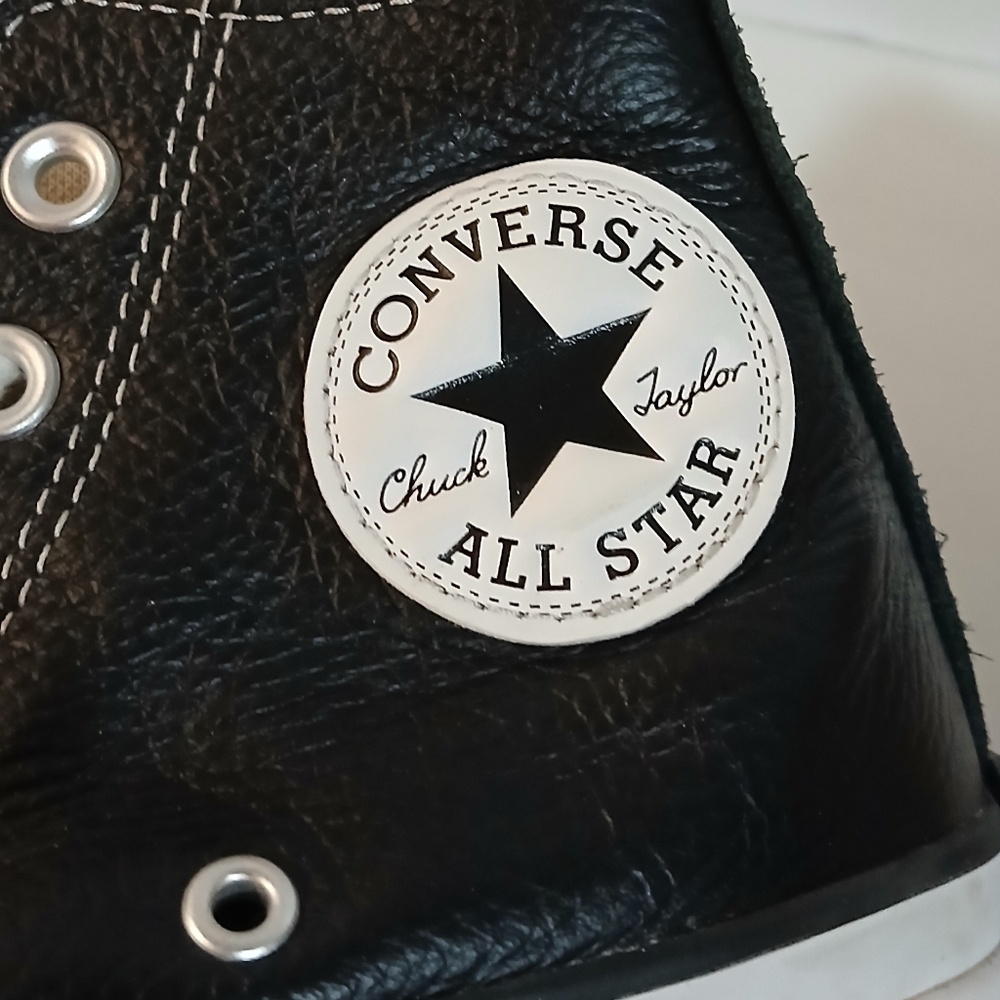 Converse Black and White High-Top Sneakers - Picture 7 of 11